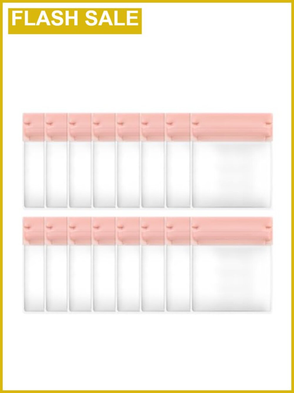 16 Pack EVA Anti-Tarnish Jewelry Bags with Ziplock, Assorted Sizes